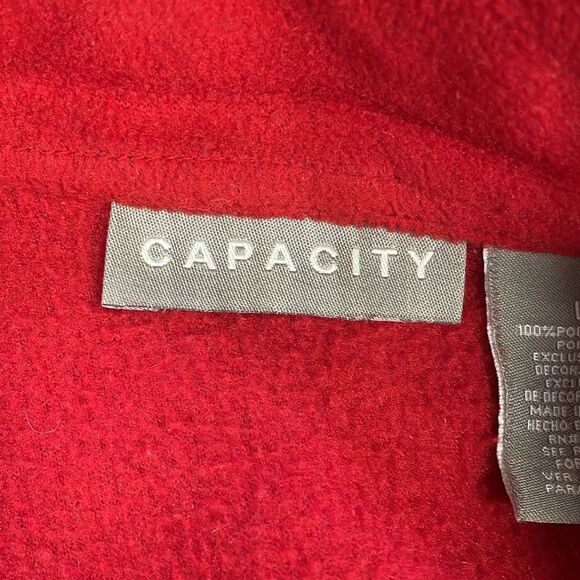 Capacity women‎ vintage red Christmas ugly sweater shirt/jacket size L - Picture 9 of 13